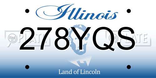 278YQS Illinois License Plate