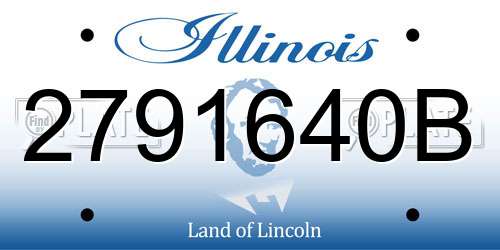 2791640B Illinois License Plate