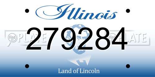 279284 Illinois License Plate