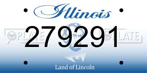 279291 Illinois License Plate