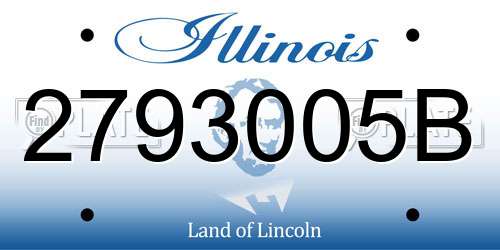 2793005B Illinois License Plate