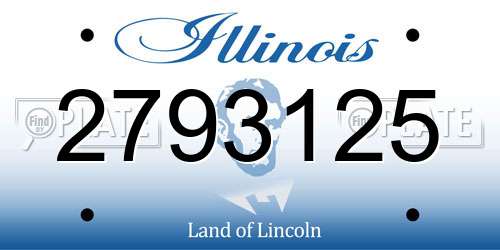 2793125 Illinois License Plate