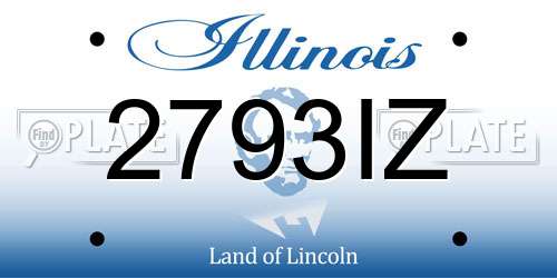 2793IZ Illinois License Plate