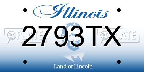 2793TX Illinois License Plate