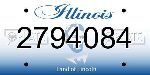 2794084 Illinois License Plate
