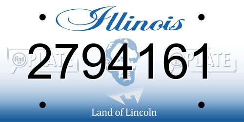 2794161 Illinois License Plate