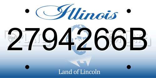 2794266B Illinois License Plate