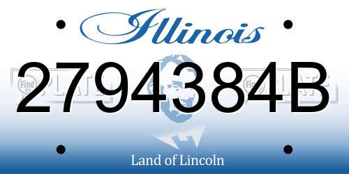 2794384B Illinois License Plate