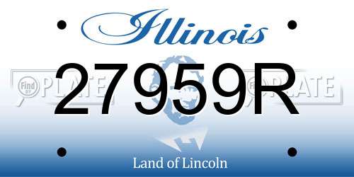 27959R Illinois License Plate