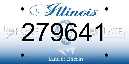 279641 Illinois License Plate