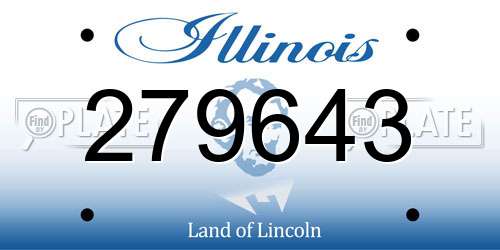 279643 Illinois License Plate