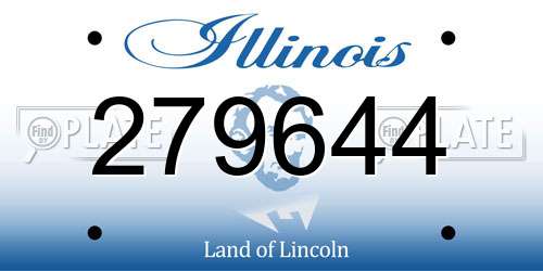 279644 Illinois License Plate