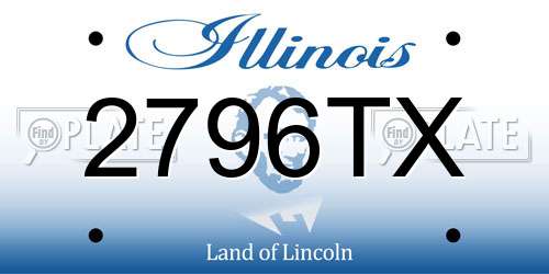 2796TX Illinois License Plate