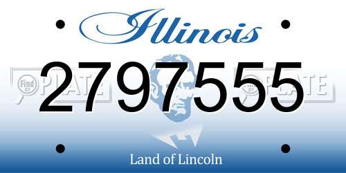 2797555 Illinois License Plate