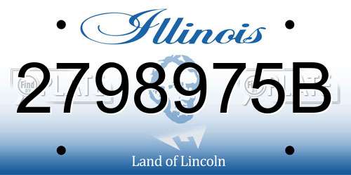 2798975B Illinois License Plate