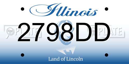 2798DD Illinois License Plate