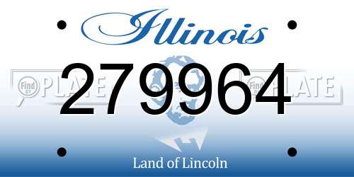 279964 Illinois License Plate