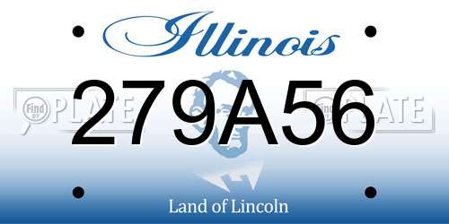 279A56 Illinois License Plate