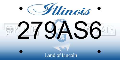 279AS6 Illinois License Plate