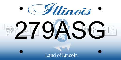 279ASG Illinois License Plate