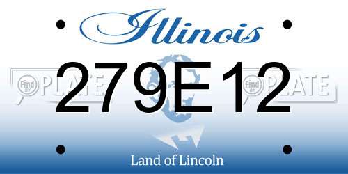 279E12 Illinois License Plate