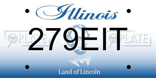 279EIT Illinois License Plate