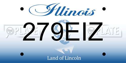 279EIZ Illinois License Plate
