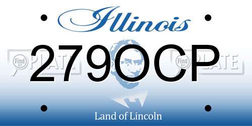 279OCP Illinois License Plate