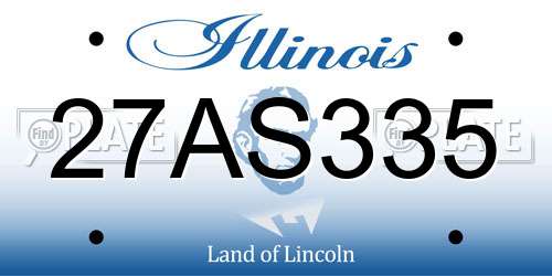 27AS335 Illinois License Plate
