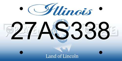 27AS338 Illinois License Plate