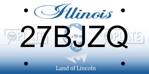 27BJZQ Illinois License Plate