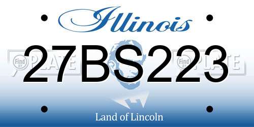 27BS223 Illinois License Plate