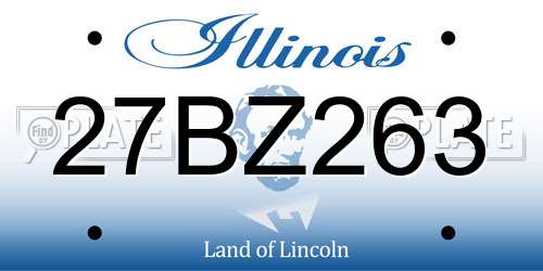 27BZ263 Illinois License Plate