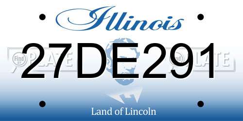 27DE291 Illinois License Plate