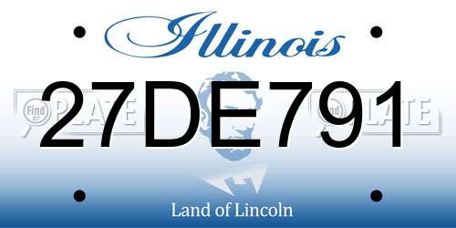27DE791 Illinois License Plate