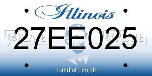 27EE025 Illinois License Plate