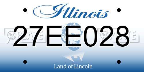 27EE028 Illinois License Plate