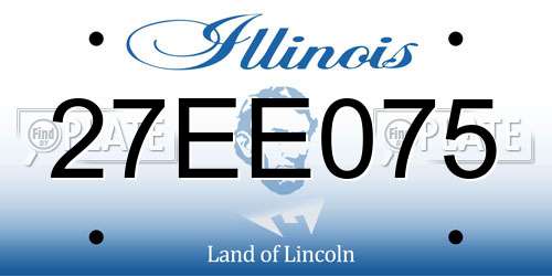 27EE075 Illinois License Plate