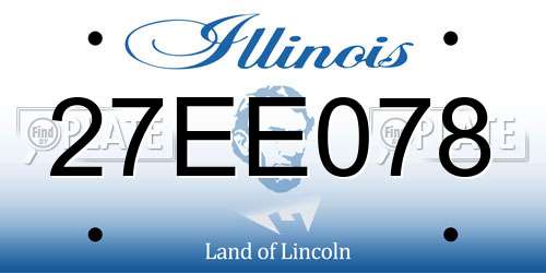 27EE078 Illinois License Plate