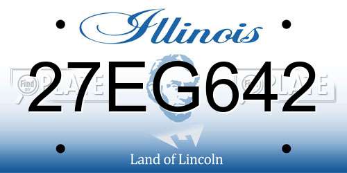 27EG642 Illinois License Plate
