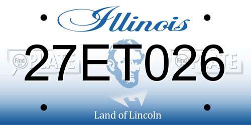 27ET026 Illinois License Plate