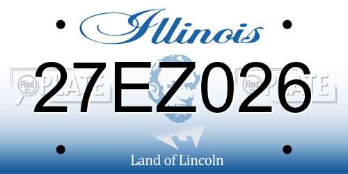 27EZ026 Illinois License Plate
