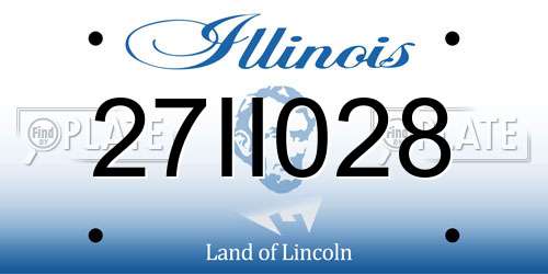 27II028 Illinois License Plate