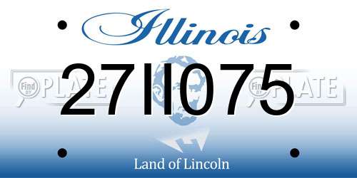 27II075 Illinois License Plate