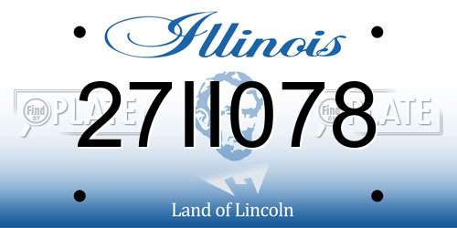 27II078 Illinois License Plate