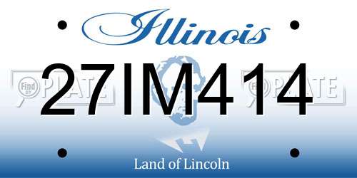 27IM414 Illinois License Plate