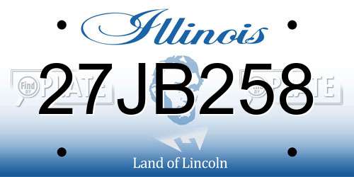 27JB258 Illinois License Plate
