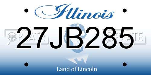 27JB285 Illinois License Plate