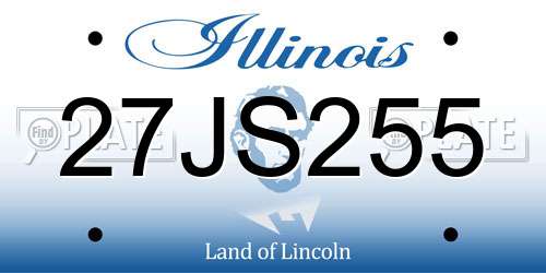 27JS255 Illinois License Plate