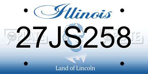 27JS258 Illinois License Plate